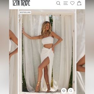12th Tribe Toulouse White Maxi Set **NWT** Small
